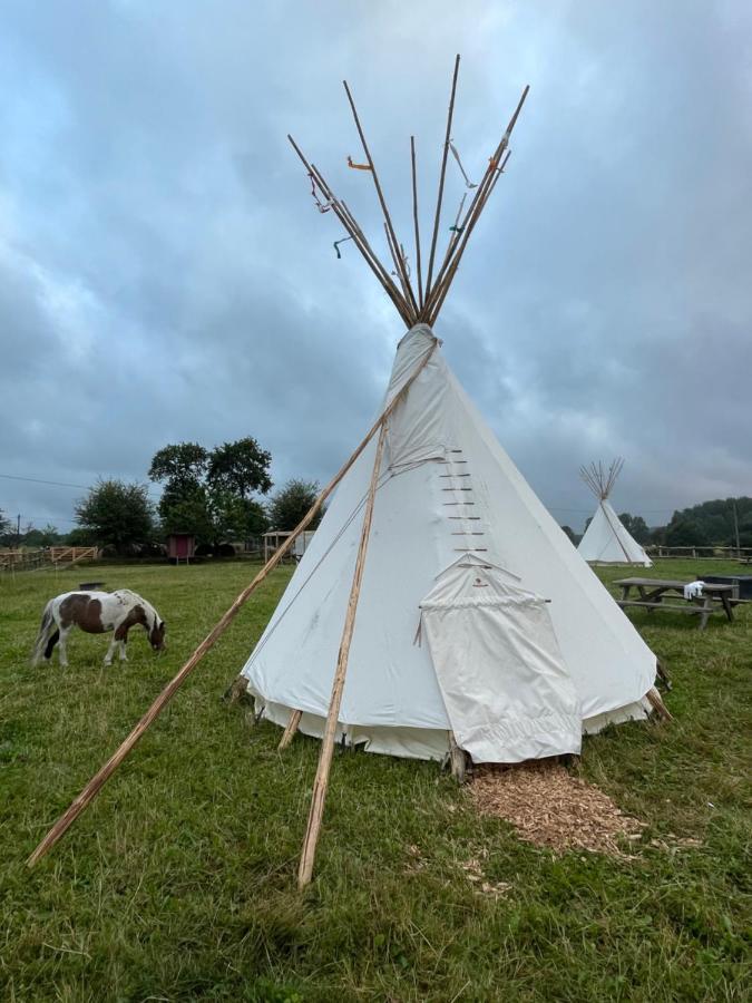 Terra-Tipike, Tipi A La Ferme Entre Terre Et Mer Trébry Exteriör bild